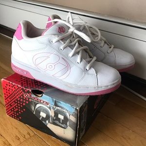 Pink & White Heelys